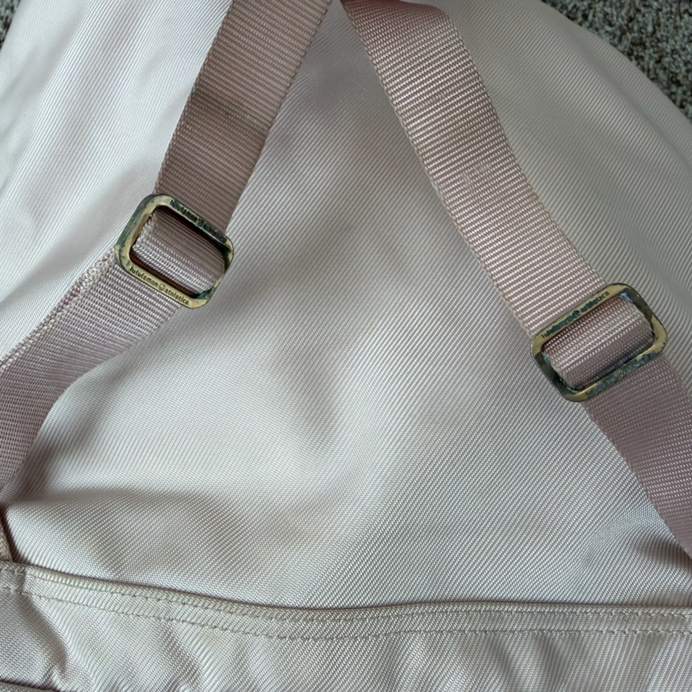 Lululemon light pink backpack drawstring pockets … - image 5